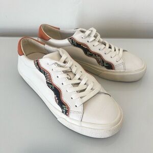 Madewell MWL MC693 Stylish White Snakeskin Unisex Sneakers W7 / M5.5
